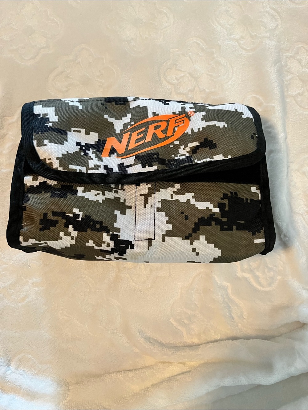 NERF Camo Utility Pouch in Olive Green/Black with bullets